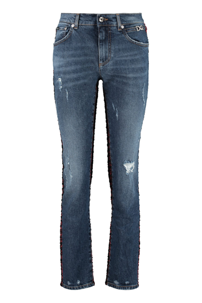 Shop Dolce & Gabbana Boyfriend-fit Jeans In Denim