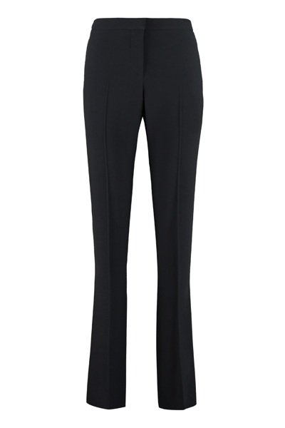 Shop Alexander Mcqueen Viscose Tailored Trousers In Black