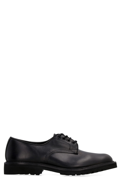 Shop Tricker's Daniel Leather Lace-up Derby Shoes In Black