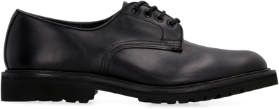 Shop Tricker's Daniel Leather Lace-up Derby Shoes In Black
