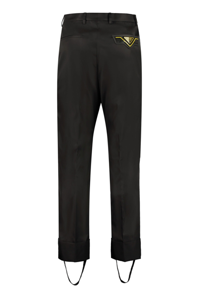 Shop Prada Technical-nylon Pants In Black