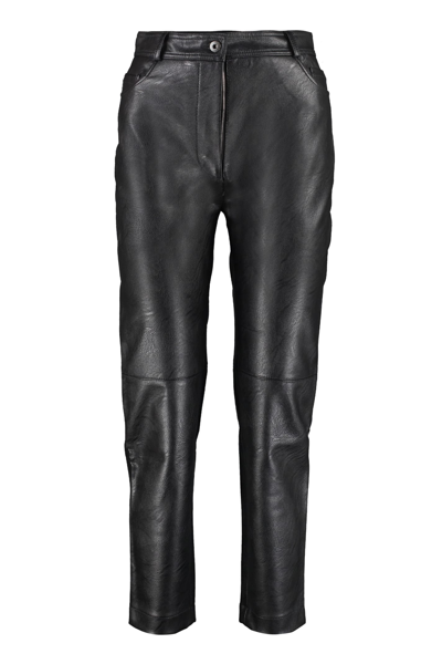Shop Stella Mccartney Vegan Leather Trousers In Black