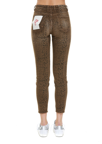 Shop Golden Goose Journey Trousers With Leopard Print In Brown