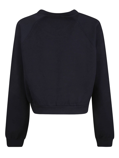 Shop Dolce & Gabbana Logo Patch Ribbed Sweatshirt In Black