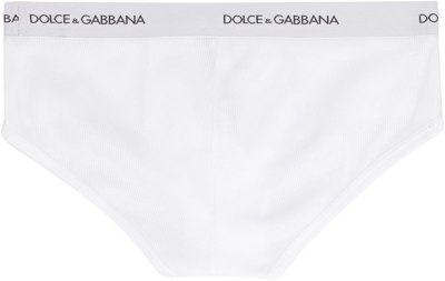 Shop Dolce & Gabbana Brando Cotton Briefs In White