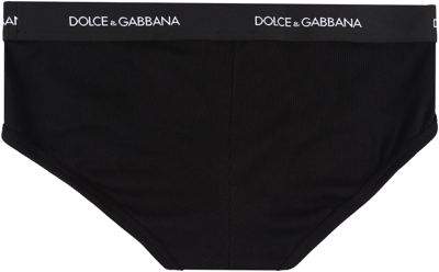 Shop Dolce & Gabbana Brando Cotton Briefs In Black