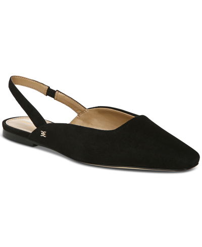 Shop Sam Edelman Women's Connel Slingback Snip Toe Flats In Black
