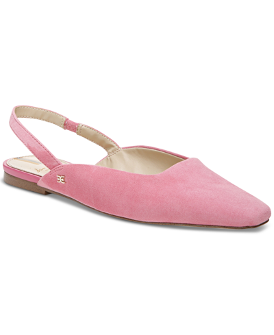 Shop Sam Edelman Women's Connel Slingback Snip Toe Flats Women's Shoes In Carmine Rose