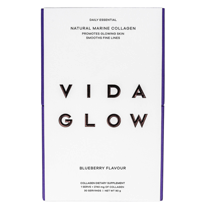 Vida Glow Natural Marine Collagen Sachets - Blueberry In Blueberry