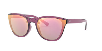 Armani Exchange Woman Sunglass Ax4097s In Mirror Rose Gold