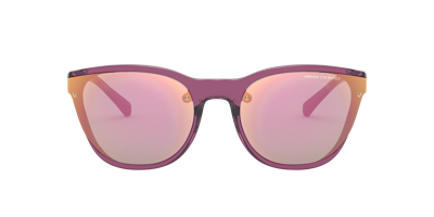 Armani Exchange Woman Sunglass Ax4097s In Mirror Rose Gold