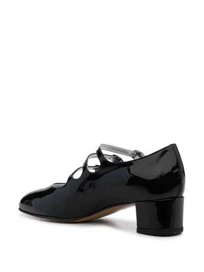 Carel Calf Leather Mary Jane Kina Pumps In Black