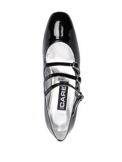 Carel Calf Leather Mary Jane Kina Pumps In Black