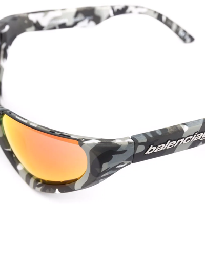 Shop Balenciaga Xpander Cat-eye Frame Sunglasses In Grey