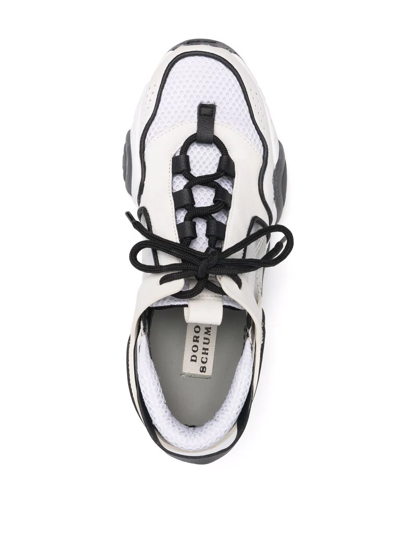 Shop Dorothee Schumacher Low-top Panelled Sneakers In White