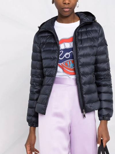 Shop Moncler Bles Short Down Jacket In Blue