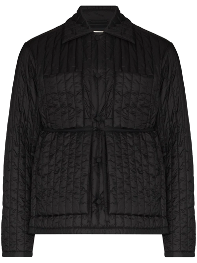 Shop Craig Green Tie-fastening Quilted Worker Jacket In Black