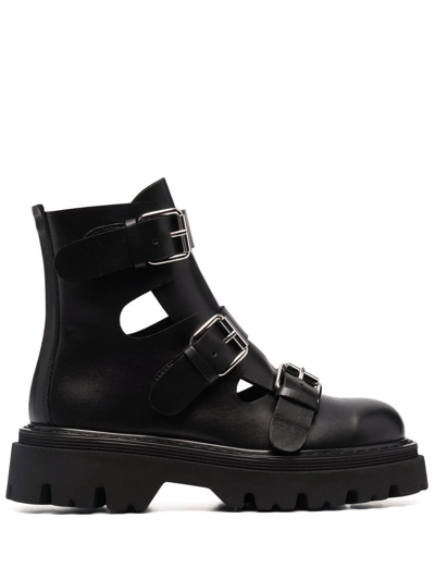 Casadei Buckled Ankle Boots In Black | ModeSens