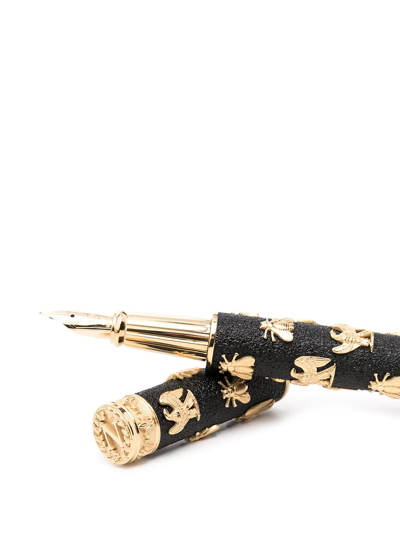 St Dupont Embossed-detail Pen Gift Box In Black