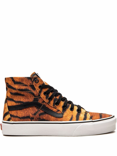 Shop Vans Sk8 Hi Tiger Sneakers In Brown