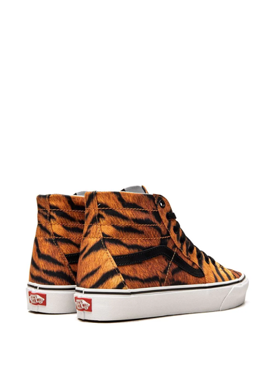 Shop Vans Sk8 Hi Tiger Sneakers In Brown