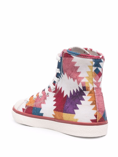 Isabel Marant Benkeen Sneakers In Yellow Cotton In Pink