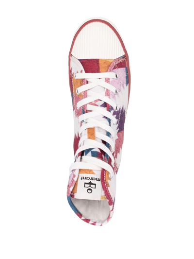 Isabel Marant Benkeen Sneakers In Yellow Cotton In Pink