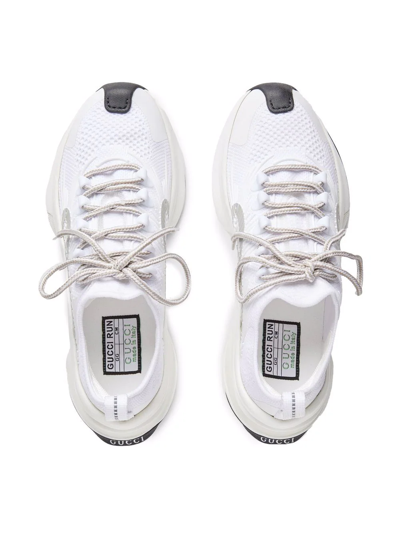 Shop Gucci Run Lace-up Sneakers In White