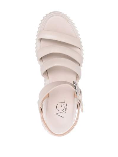 Agl Attilio Giusti Leombruni Strap-design Platform Sandals In Neutrals