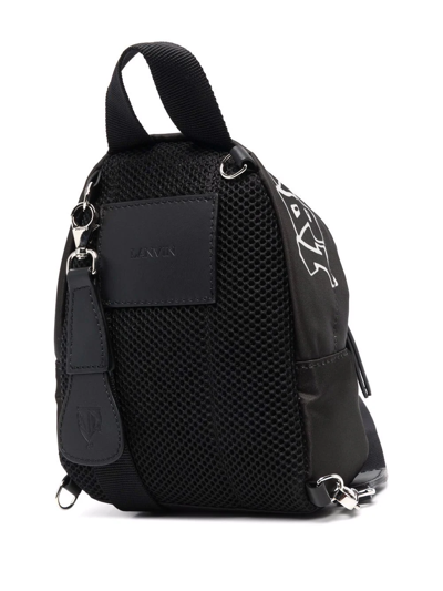 Shop Lanvin Logo-print Mini Backpack In Black