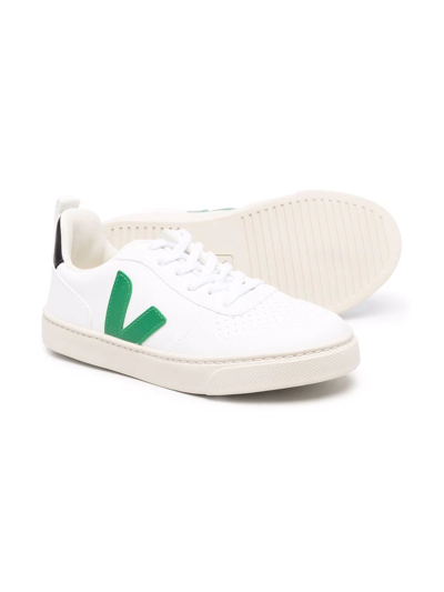 Veja Teen Low-top Lace-up Sneakers In White