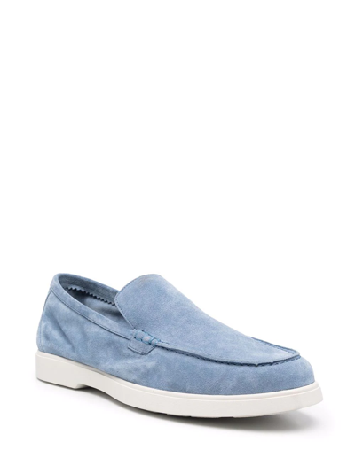 Moorer Cezanne P-5 Slip On Shoes In Blue