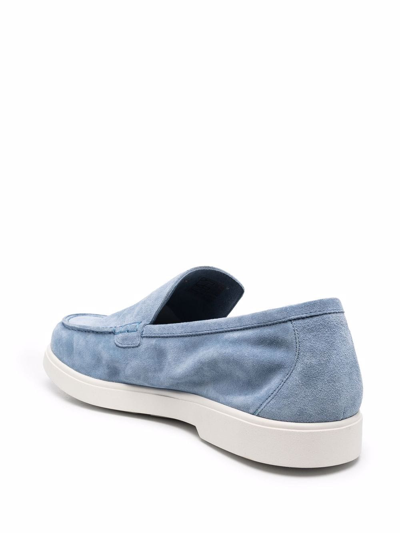 Moorer Cezanne P-5 Slip On Shoes In Blue