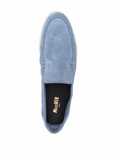 Moorer Cezanne P-5 Slip On Shoes In Blue