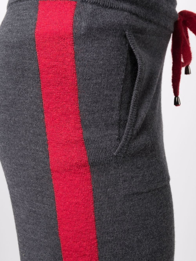 Shop Antonella Rizza Side Stripe-detail Track Pants In Grey