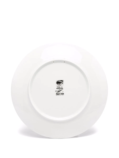 Fornasetti Lisa Cavalieri-print Plate In White