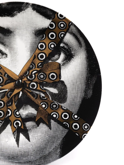 Fornasetti Lisa Cavalieri-print Plate In White