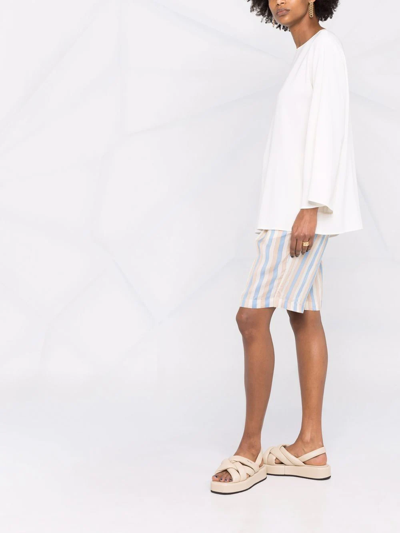 Shop Alberto Biani Draped-style Blouse In White