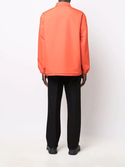 Khrisjoy Drawstring-waist Shirt Jacket In Orange