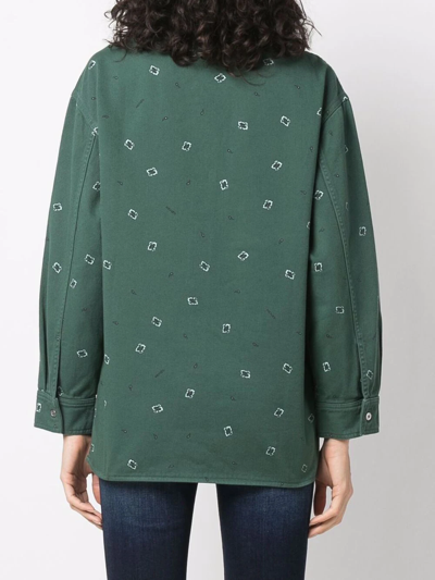 Shop Kenzo Paisley-print Shirt In Green