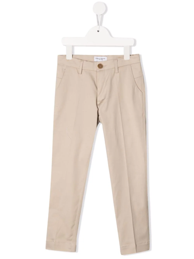 Shop Paolo Pecora Slim-cut Chinos In Neutrals