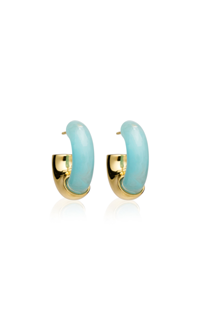 Shop Lizzie Fortunato Women's Infinity Acrylic Hoop Earrings In Blue