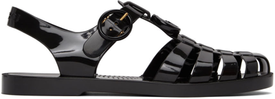 Shop Gucci Black Double G Sandals In 1000 Black