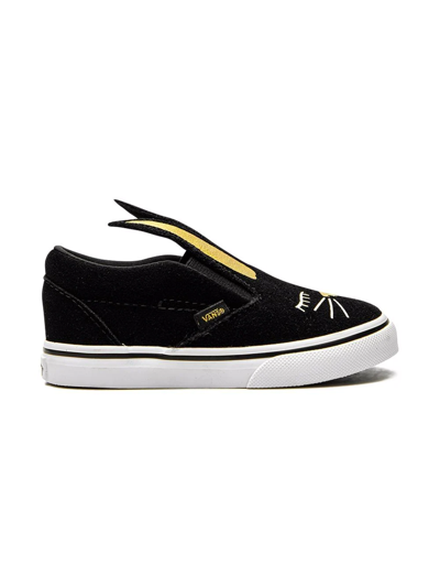 Shop Vans Slip-on Bunny Sneakers In Black