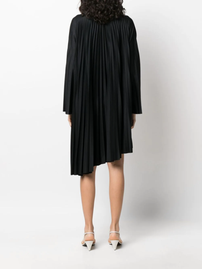 Fabiana Filippi Pleated Asymmetric Dress In Black