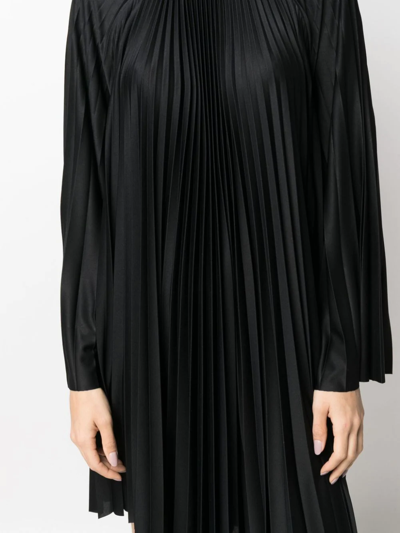 Fabiana Filippi Pleated Asymmetric Dress In Black