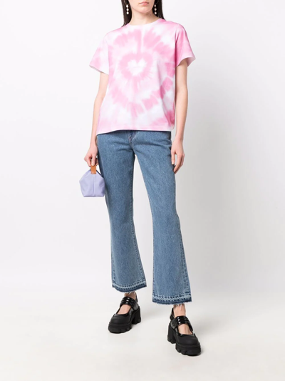 Shop Red Valentino Cropped Flared Jeans In Blue