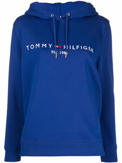 Tommy Hilfiger Pullover Hoodie In Blue | ModeSens