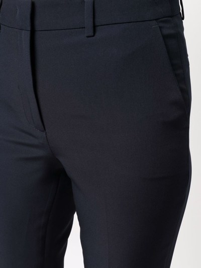 Seventy Cropped Tailored Trousers In Blue