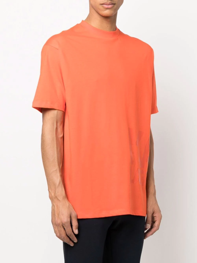 Shop Karl Lagerfeld Crew-neck T-shirt In Orange